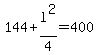 144%2Bl%5E2%2F4=400