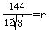 144%2F%2812sqrt%283%29%29=r