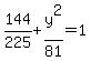 144%2F225%2By%5E2%2F81=1