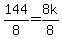 144%2F8=8k%2F8
