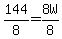 144%2F8+=+8W%2F8