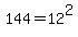 144=12%5E2
