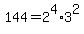 144=2%5E4%2A3%5E2