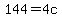 144=4c