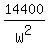 14400%2FW%5E2