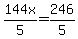 144x%2F5=246%2F5%29