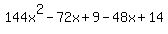 144x%5E2-72x%2B9-48x%2B14