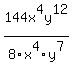 144x%5E4y%5E12%2F8x%5E4y%5E7