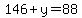 146%2By=88
