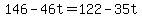 146-46t=122-35t