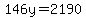 146y=2190