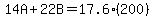 14A%2B22B=17.6%28200%29