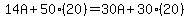 14A%2B50%2820%29=30A%2B30%2820%29