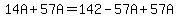 14A%2B57A=142-57A%2B57A