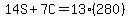 14S%2B7C=13%28280%29