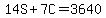 14S%2B7C=3640