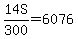 14S%2F300+=+6076