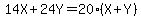 14X%2B24Y=20%28X%2BY%29