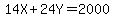 14X%2B24Y=2000