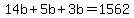 14b%2B5b%2B3b=1562
