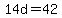 14d+=+42