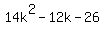 14k%5E2-12k-26