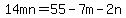 14mn=55-7m-2n