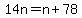14n=n%2B78