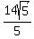 14sqrt%285%29%2F5