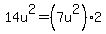 14u%5E2=%287u%5E2%292