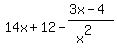 14x%2B12-%283x-4%29%2F%28x%5E2%29