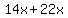 14x%2B22x