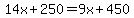 14x%2B250=9x%2B450