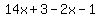 14x%2B3-2x-1