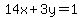 14x%2B3y=1