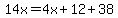 14x=4x%2B12%2B38