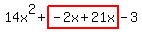 14x%5E2%2Bhighlight%28-2x%2B21x%29-3