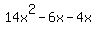 14x%5E2+-6x+-4x
