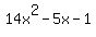 14x%5E2-5x-1