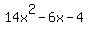 14x%5E2-6x-4