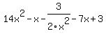14x%5E2-x-3%2F2x%5E2-7x%2B3