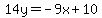 14y=-9x%2B10