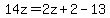 14z=2z%2B2-13