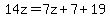 14z=7z%2B7%2B19