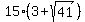 15%283+%2B+sqrt%2841%29%29+