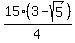 15%283-sqrt%285%29%29%2F4