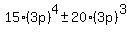 15%283p%29%5E4+%2B-+20%283p%29%5E3