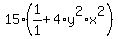15%2A%281%2F1%2B4%2Ay%5E2%2Ax%5E2%29
