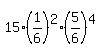 15%2A%281%2F6%29%5E2%2A%285%2F6%29%5E4