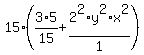 15%2A%283%2A5%2F15%2B2%5E2%2Ay%5E2%2Ax%5E2%2F1%29